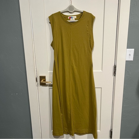 Free People Beach Olive Simone Exposed Back Maxi Dress Medium - Picture 2 of 11